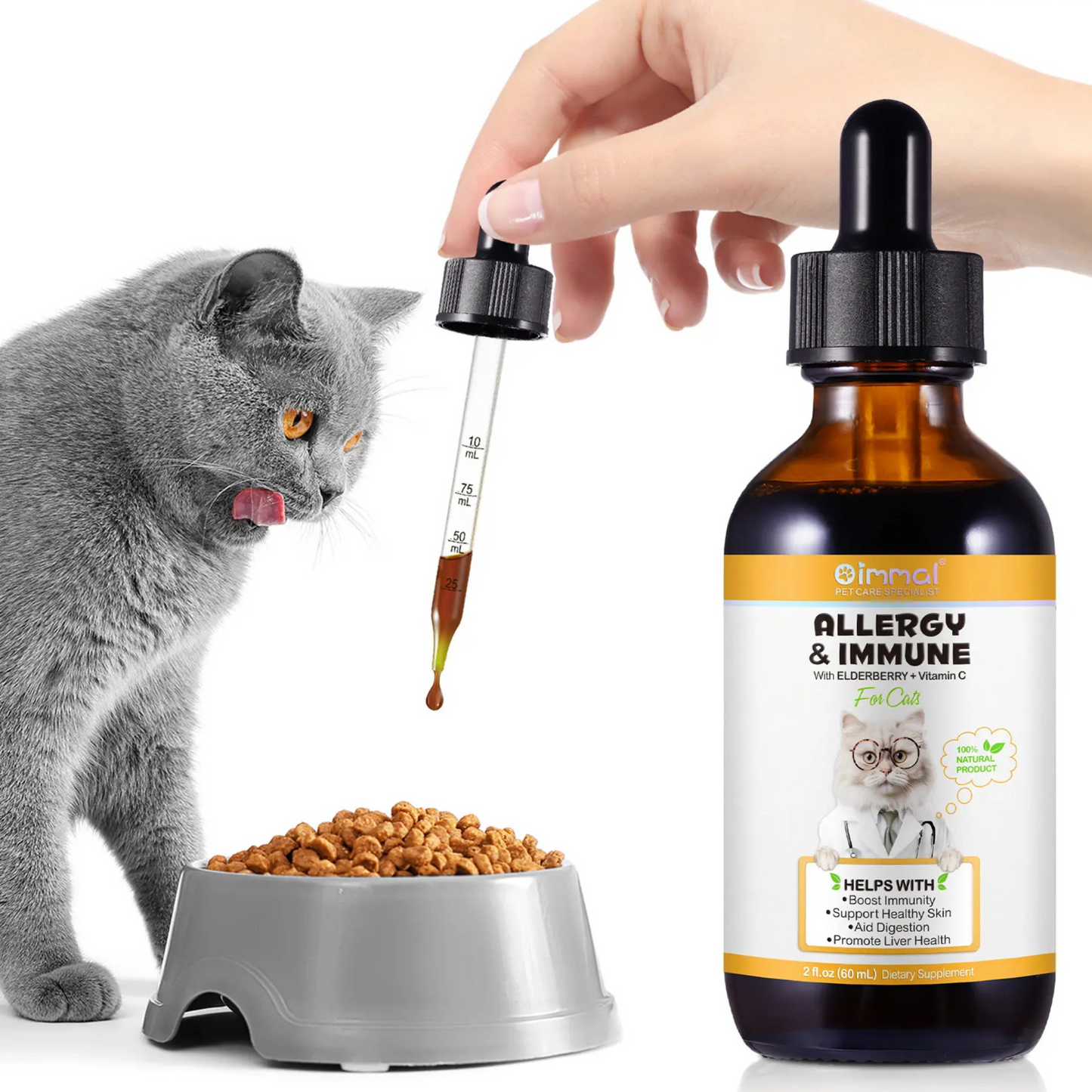 Cats Natural Pet Supplement Boost Immunity Healthy Skin Aid Digestion for Cats - Pet Care Expert