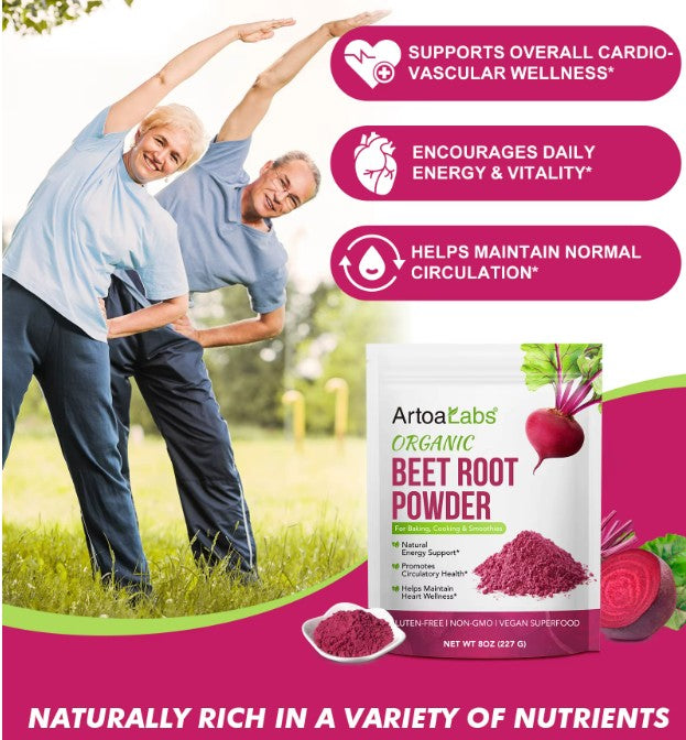 Beet Root Powder Non-GMO Vegan Raw Beetroot Extract Powder for Overall Wellness