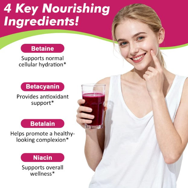 Beet Root Powder Non-GMO Vegan Raw Beetroot Extract Powder for Overall Wellness