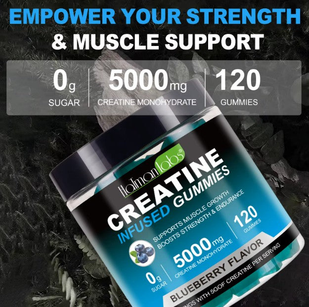 Creatine Gummies High Strength Monohydrate 5000mg 120 Gummies Muscle Growth