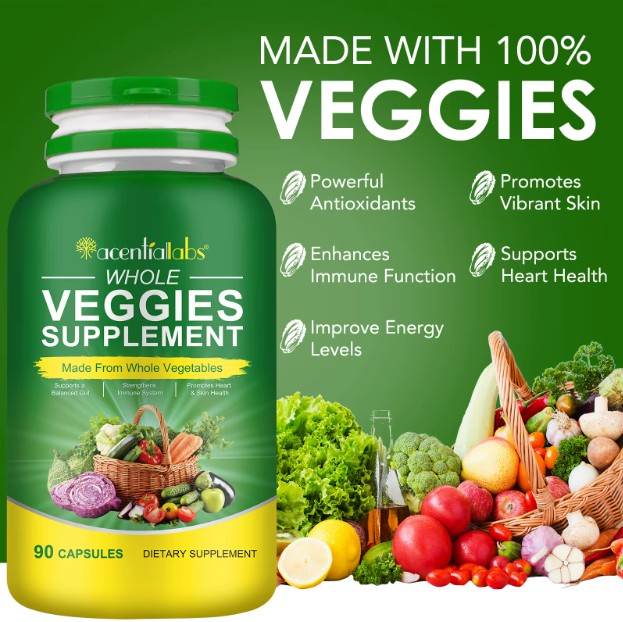 Fruit Vegetable Capsule Multivitamin Dietary VEGETARIAN Immunity Digestion Fibre