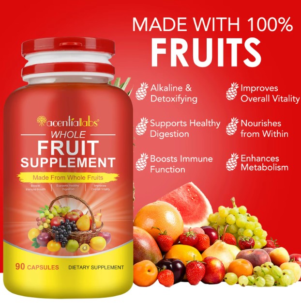 Fruit Vegetable Capsule Multivitamin Dietary VEGETARIAN Immunity Digestion Fibre