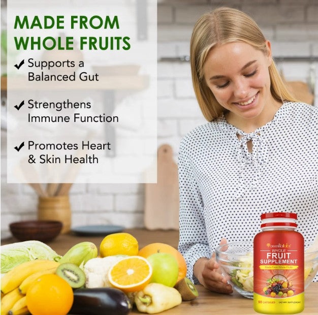 Fruit Vegetable Capsule Multivitamin Dietary VEGETARIAN Immunity Digestion Fibre