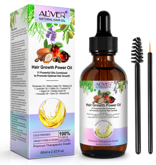 11 in 1 Hair Oil, Powerful Essential Oils Optimal Hair Growth Scalp Natural Pure
