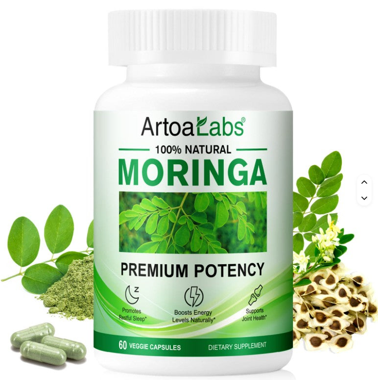 Natural Moringa Capsules STRONG EFFECTIVE Boost Immune Supports Digestion Veggie