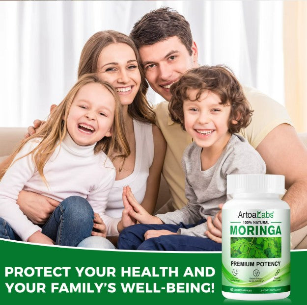 Natural Moringa Capsules STRONG EFFECTIVE Boost Immune Supports Digestion Veggie