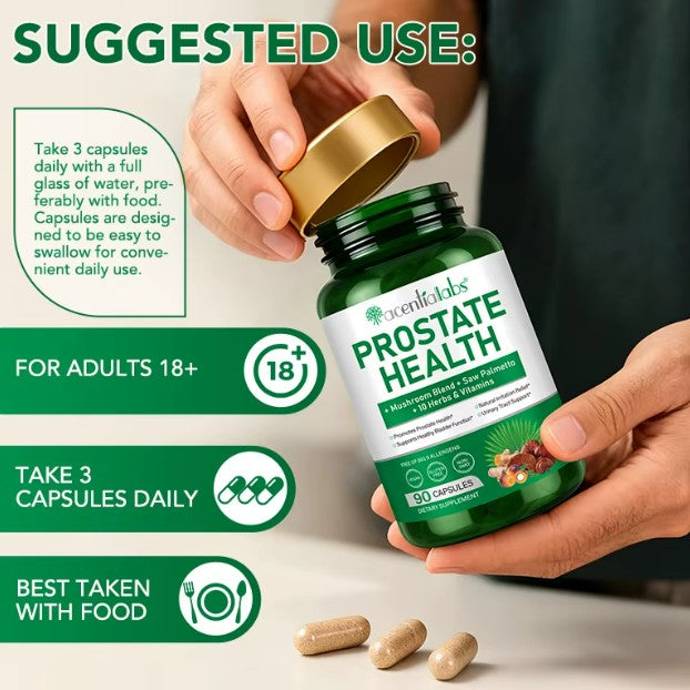 Saw Palmetto 90 Capsules Prostate, Support Male Urinary Tract & Prostate (vegan)