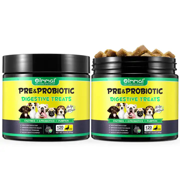 Dog Probiotic Chews by Pet Care Expert, natural treats for daily digestive and gut health support for dogs.