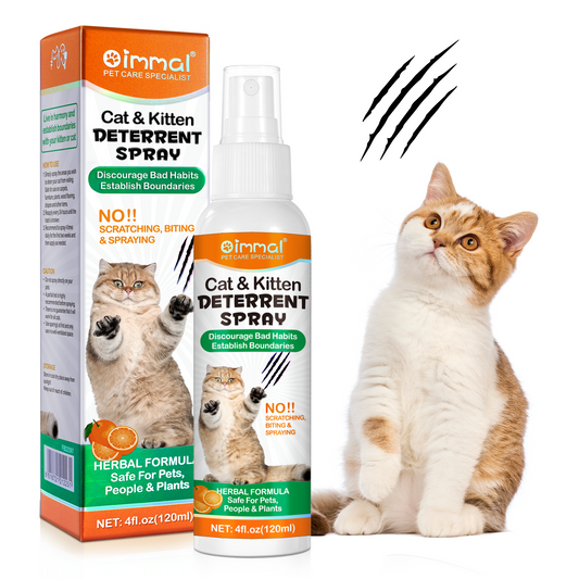Pet Care Expert herbal cat deterrent spray for behavior training and scratch prevention in pet supplies.