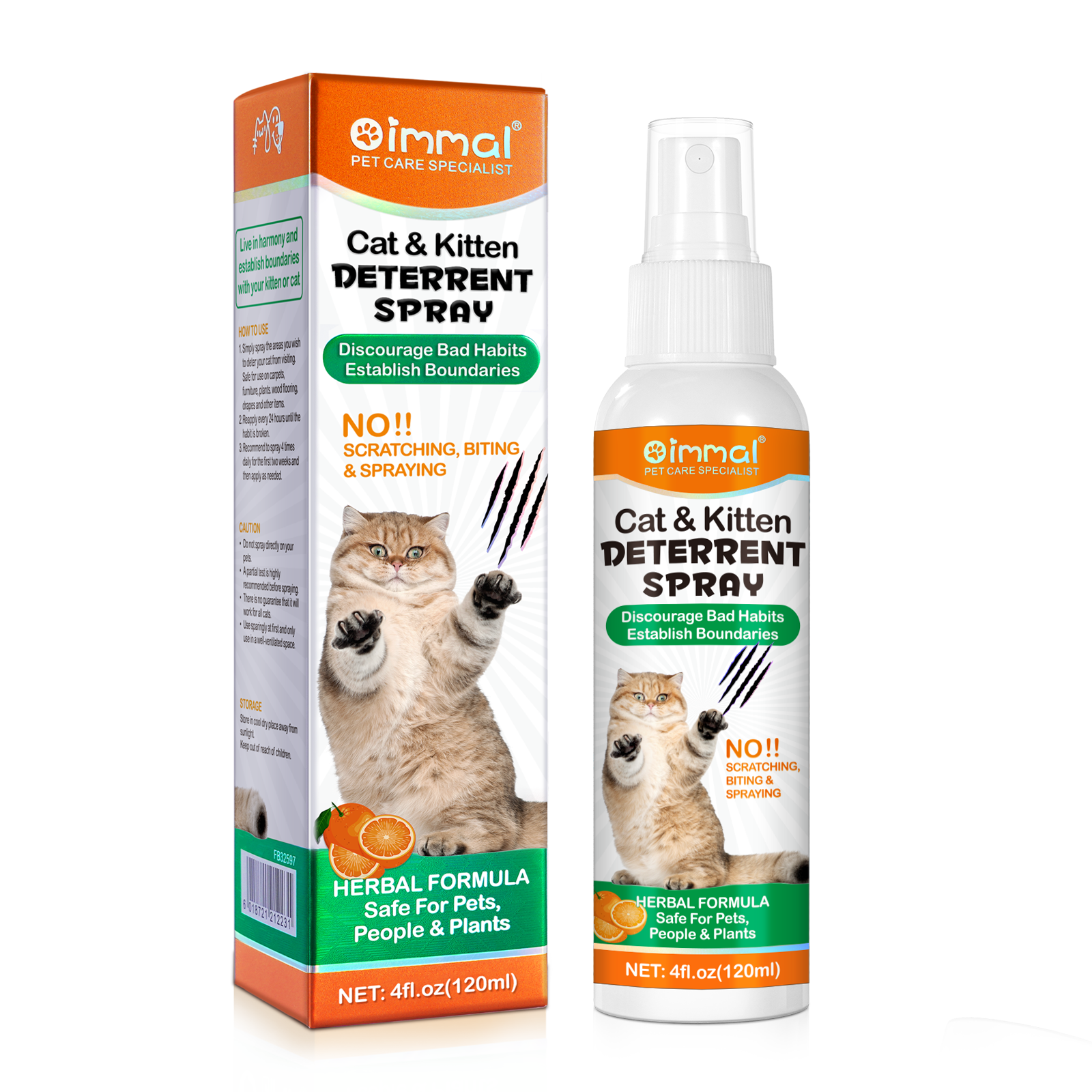 Pet Care Expert herbal cat deterrent spray for behavior training and scratching prevention, pet supplies for pet training.