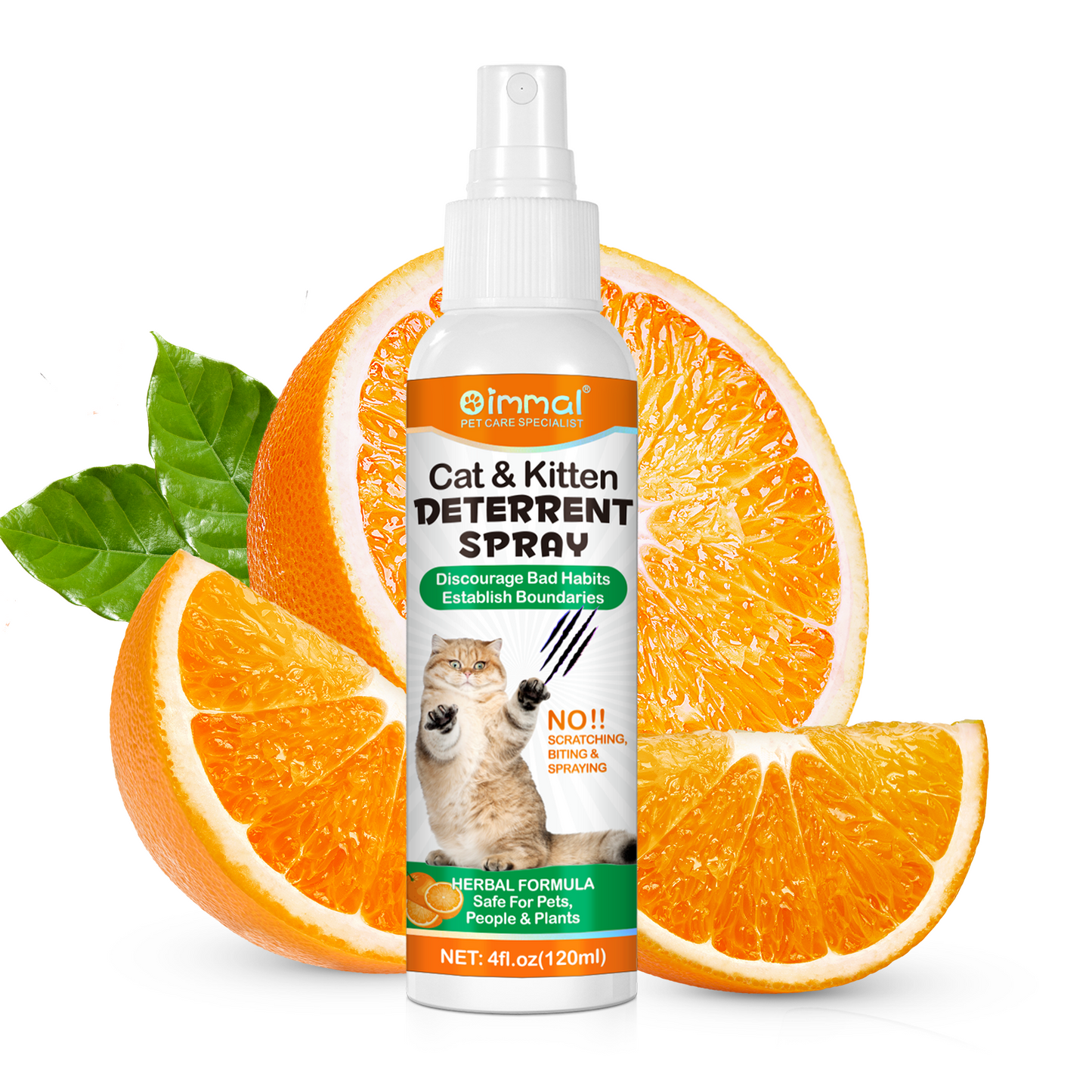 Pet Care Expert herbal cat deterrent spray for behavior training and scratching prevention in pet supplies.